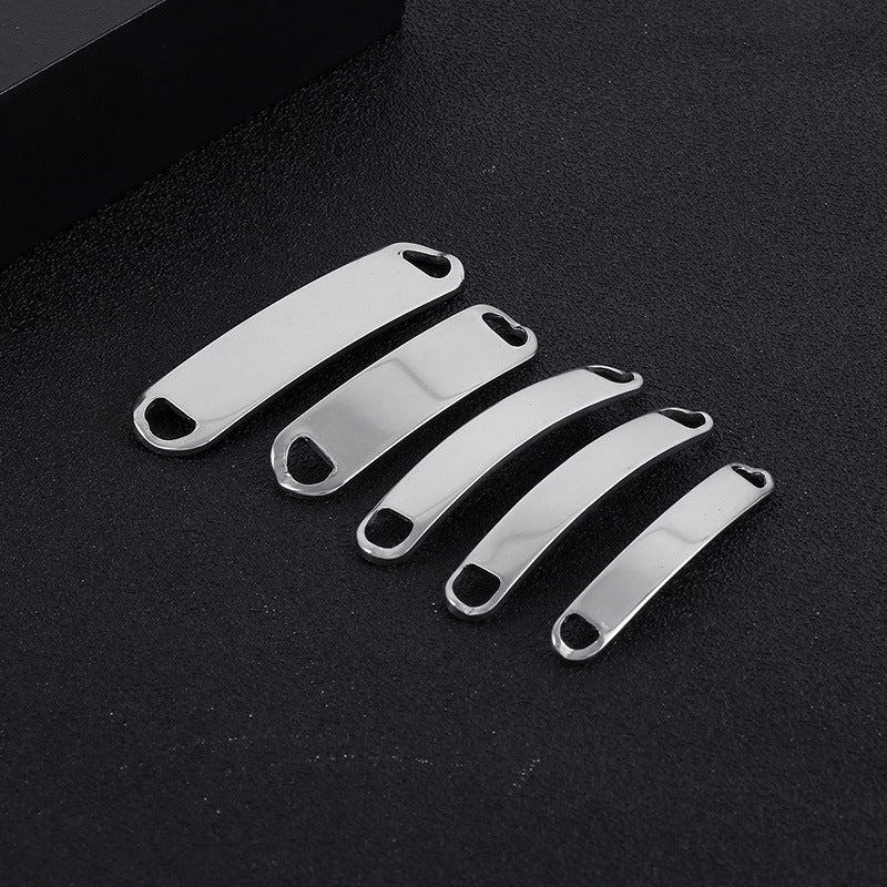 "Stainless Steel Rectangle Double Hole Curved Bracelet DIY Jewelry Accessories"
