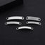 "Stainless Steel Rectangle Double Hole Curved Bracelet DIY Jewelry Accessories"