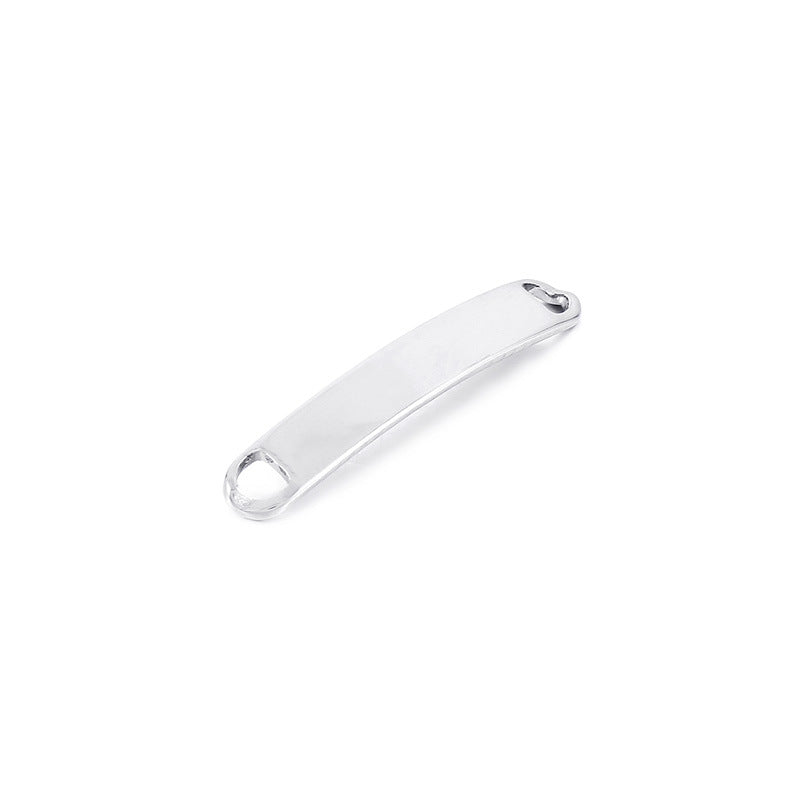 "Stainless Steel Rectangle Double Hole Curved Bracelet DIY Jewelry Accessories"