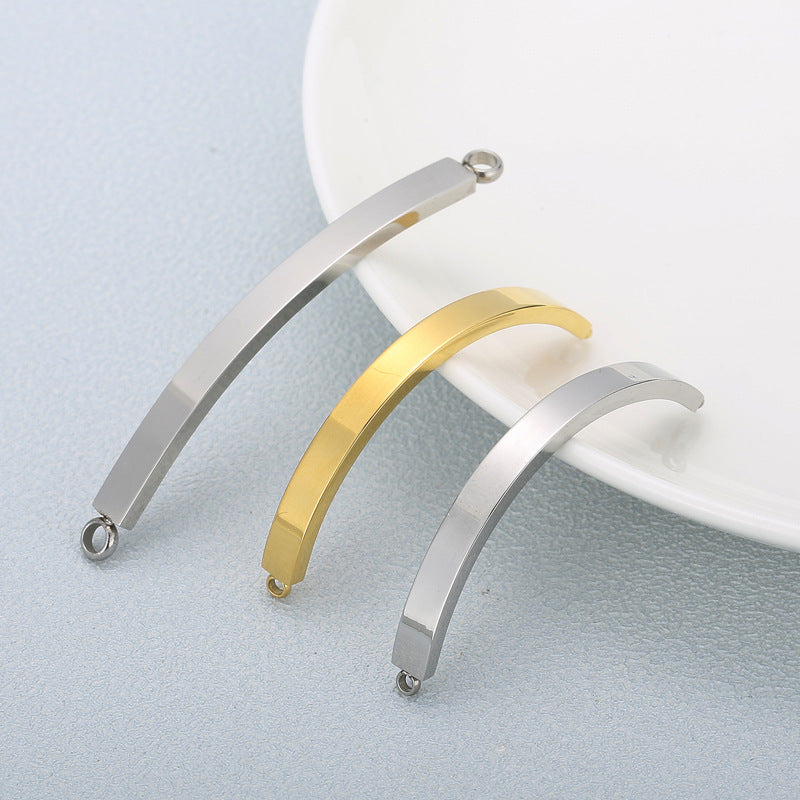 "Stainless Steel Rectangle Jewelry Accessories for DIY Necklaces and Bracelets"