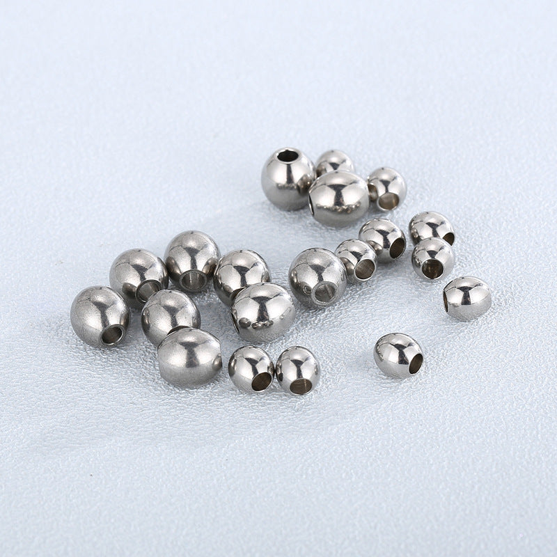 "Stainless Steel Round and Oval Beads Jewelry Accessories for Bracelet Making"