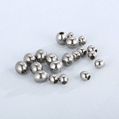 "Stainless Steel Round and Oval Beads Jewelry Accessories for Bracelet Making"