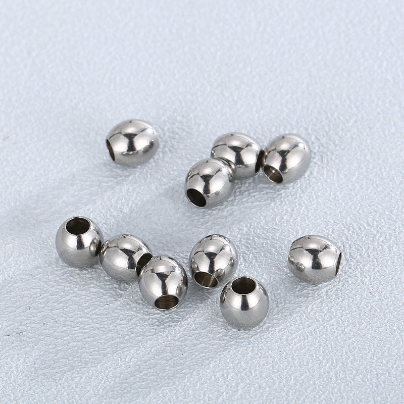 "Stainless Steel Round and Oval Beads Jewelry Accessories for Bracelet Making"