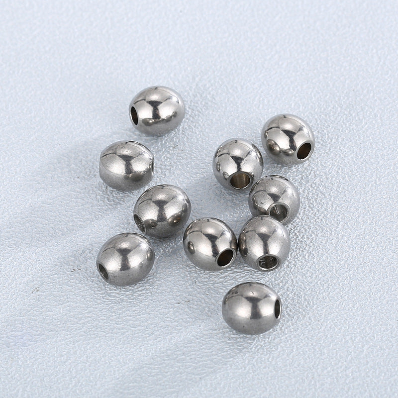 "Stainless Steel Round and Oval Beads Jewelry Accessories for Bracelet Making"