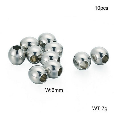 "Stainless Steel Round and Oval Beads Jewelry Accessories for Bracelet Making"