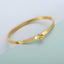 "Stainless Steel Gold Plated Adjustable Bangle and Ring Set for Women"