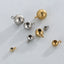 18K Gold Stainless Steel Hollow Beaded Jewelry Accessories with Positioning Ring