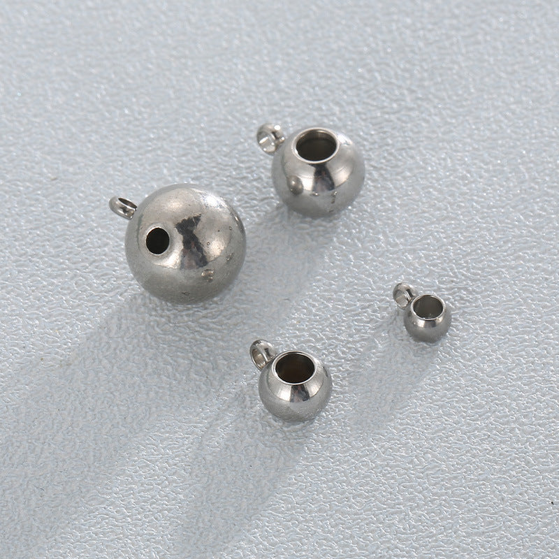 18K Gold Stainless Steel Hollow Beaded Jewelry Accessories with Positioning Ring