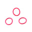 Basic Solid Color Plastic Women's Rings Set with Gold Foil Accents