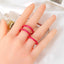 Basic Solid Color Plastic Women's Rings Set with Gold Foil Accents