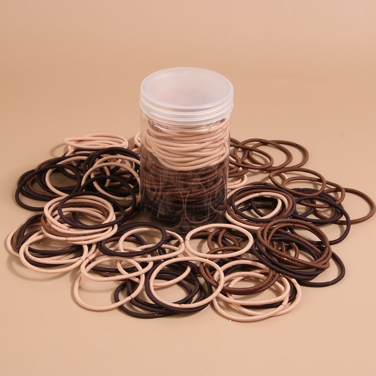 Basic Solid Color Elastic Hair Bands Set