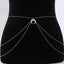 Basic Solid Color Crescent Layered Tassel Waist Chain