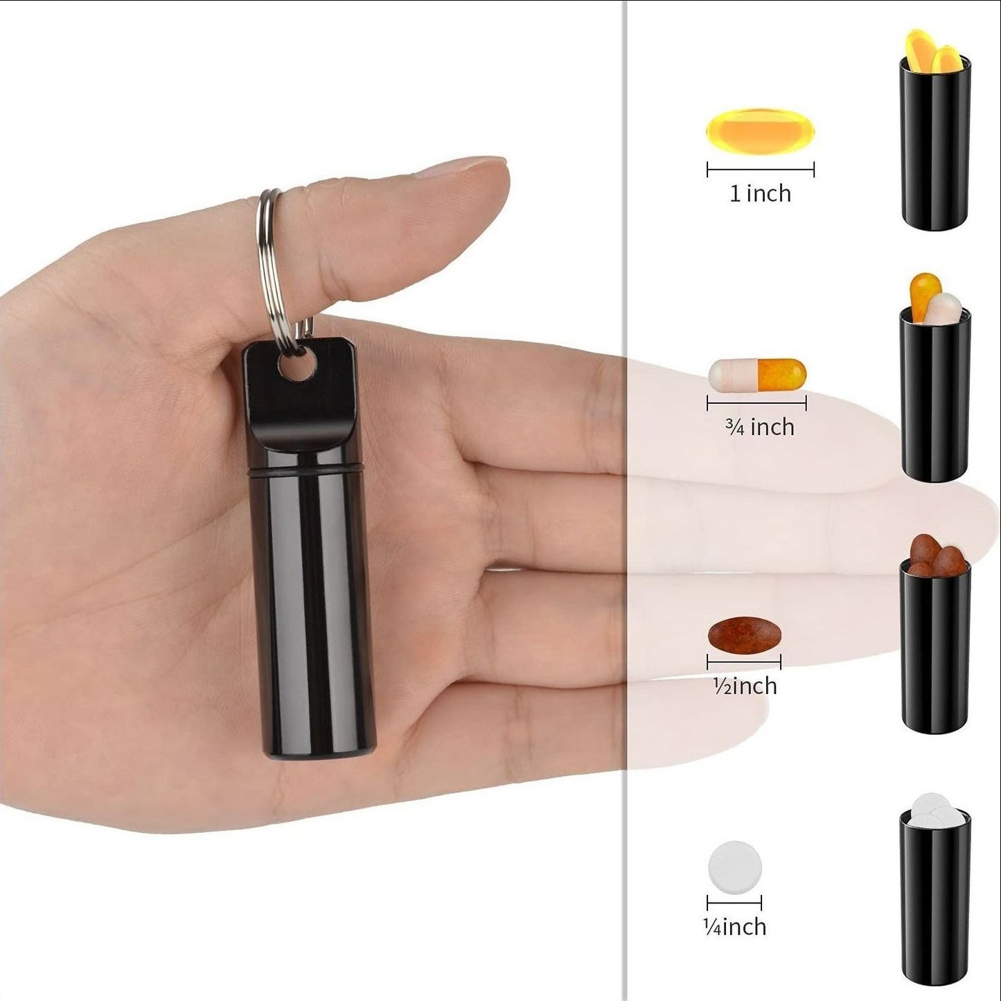 Basic Solid Color Aluminum Alloy Waterproof Keychain Pendant