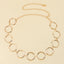 Solid Metal Circle Chain Belt for Women - Fashionable Body Chain Dress Accessory