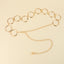 Solid Metal Circle Chain Belt for Women - Fashionable Body Chain Dress Accessory