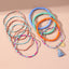 Beach Bohemian Heart Shape Beaded Rhinestone Anklet with Shell Pendant