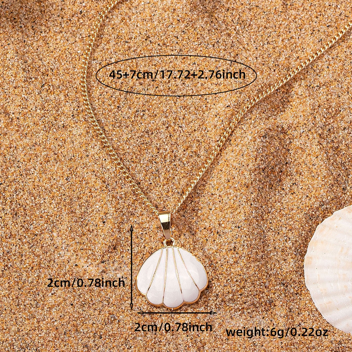 Beach Commute Shell Zinc Alloy Women's Pendant Necklace