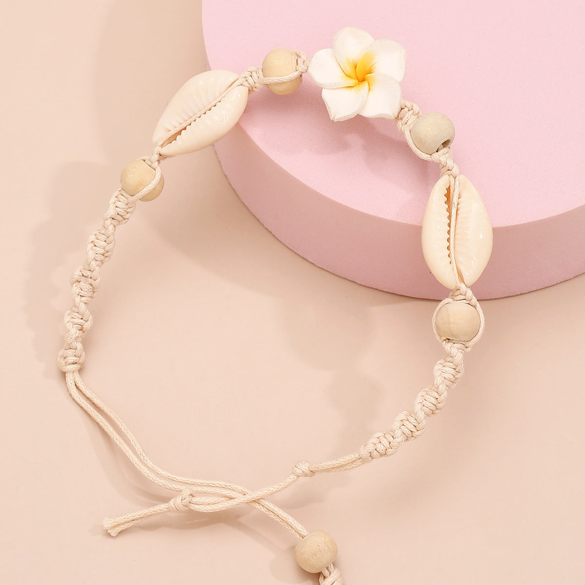 Bohemian Beach Flower Shell Beaded Anklet