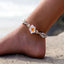 Bohemian Beach Flower Shell Beaded Anklet