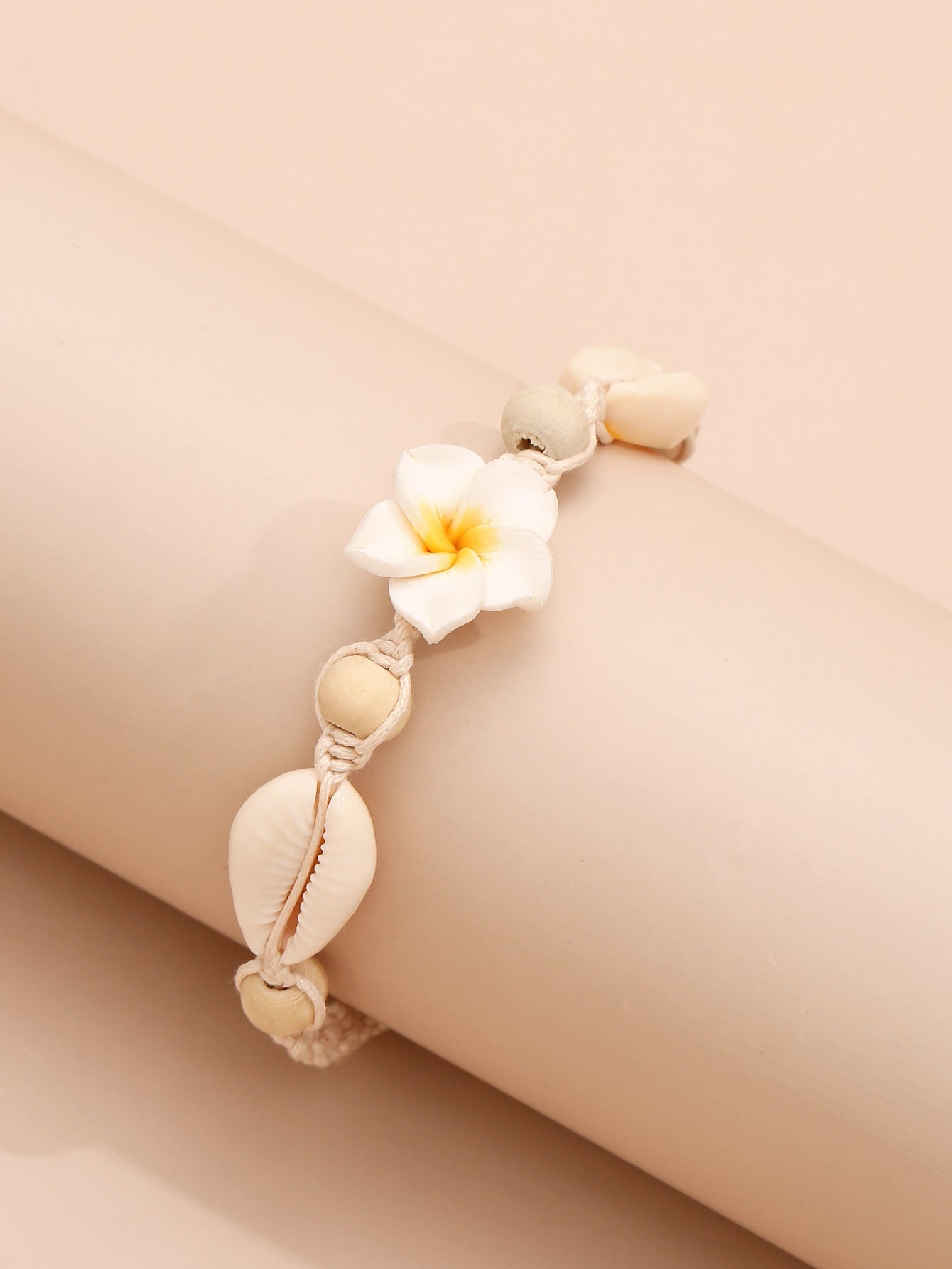 Bohemian Beach Flower Shell Beaded Anklet