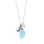 Beach Seashore Alloy Glass Sea Turtle Pendant Necklace for Women