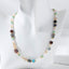 Beach Style Colorful Crystal Beaded Necklace with Freshwater Pearls