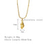 18K Gold Plated Conch Pendant Necklace with Stainless Steel Snake Chain