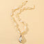 Beach Style White Shell Pendant Necklace for Women