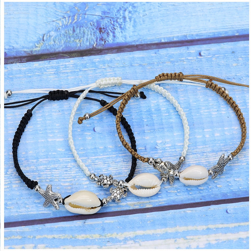 Beach Starfish Shell Turtle Handmade Surf Bracelet