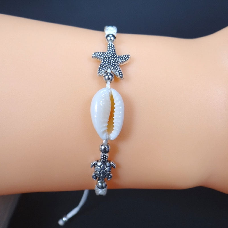 Beach Starfish Shell Turtle Handmade Surf Bracelet