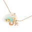 Ocean Starfish & Turtle Pendant Necklace with Pearl Inlay