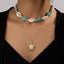 Beach Tropical Tortoise Starfish Shell Pendant Necklace - Vintage Layered Style for Women
