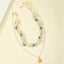 Beach Tropical Tortoise Starfish Shell Pendant Necklace - Vintage Layered Style for Women