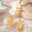 Tropical Starfish Shell 14K Gold Plated Alloy Jewelry Set - Earrings & Necklace