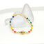 Bohemian Ocean Shell Beaded Bracelet - Hand-Woven Rainbow Rice Beads for Women's Vacation Party