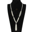 Korean Beads Pearl Tassel Long Necklace - Black