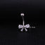 Belly Button Rings Bow Knot 316 Stainless Steel with Zircon Inlay