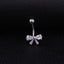 Belly Button Rings Bow Knot 316 Stainless Steel with Zircon Inlay