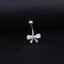 Belly Button Rings Bow Knot 316 Stainless Steel with Zircon Inlay