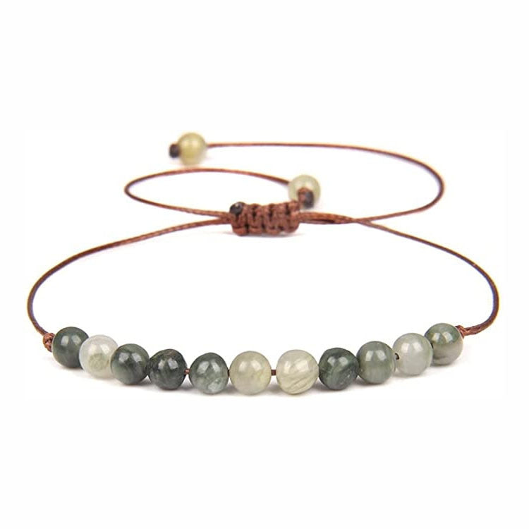 Bohemian Geometric Natural Stone Beaded Bracelet