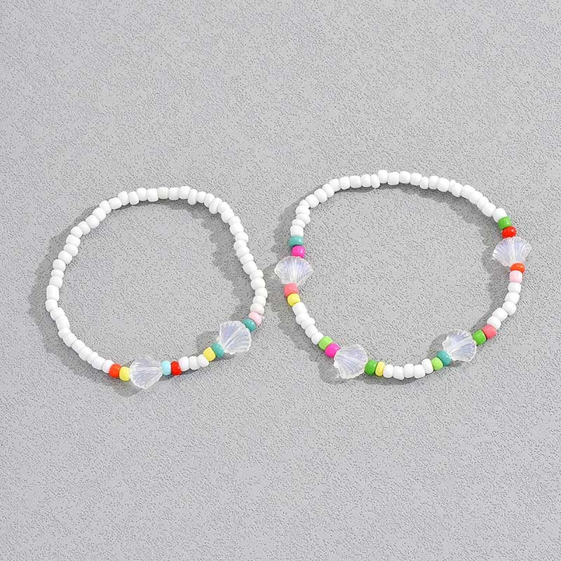 Bohemian Multi-Layer Shell and Seed Bead Women's Beach Anklet