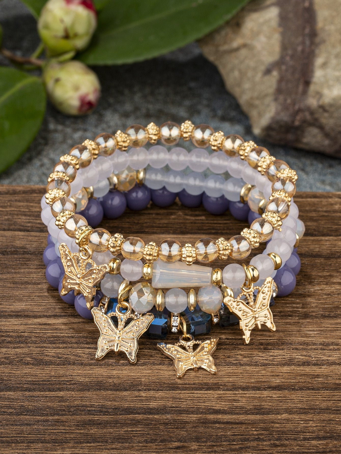 Bohemian Butterfly Crystal Multi-Layer Beaded Women's Bracelet