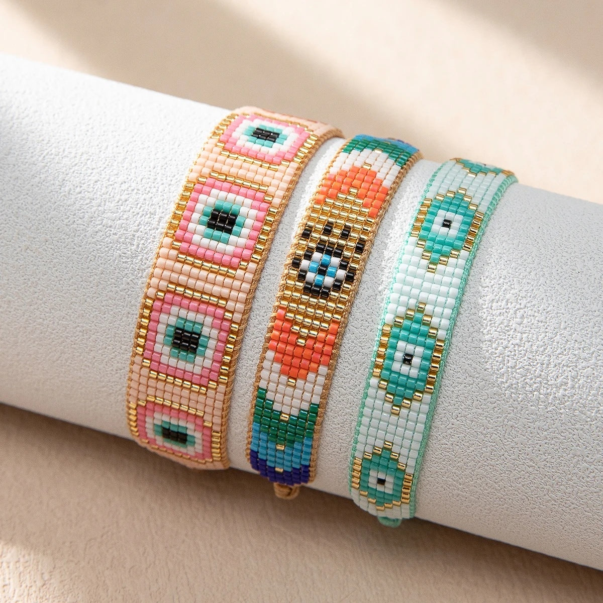 Bohemian Geometric Turkish Eye Beaded Women's Bracelet