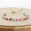 Bohemian Ethnic Mom Letter Bracelet with Soft Pottery Rainbow Star Accents