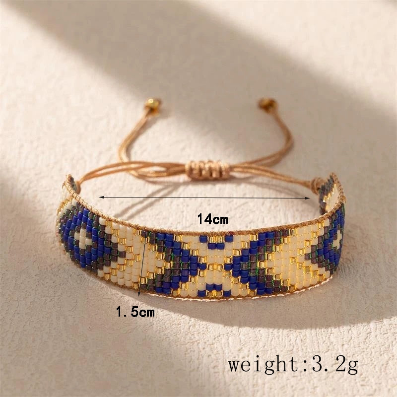 Bohemian Geometric Pattern Handmade Miyuki Beaded Women's Bracelet