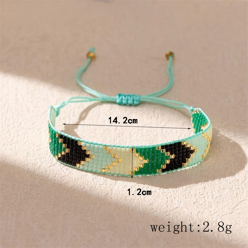 Bohemian Geometric Pattern Handmade Miyuki Beaded Women's Bracelet