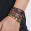 Bohemian Geometric Unisex Leather Weaving Bracelet Set