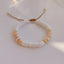 Bohemian Geometric Pearl Crystal Clay Copper Bracelets Set for Women