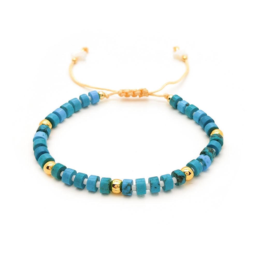 Bohemian Turquoise Geometric Beaded Women's Bracelet