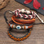 Bohemian Leather Bracelet Set - DIY 4-Piece Eye Design